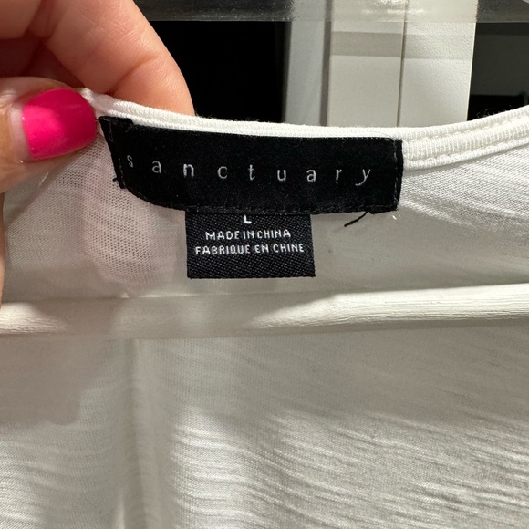 Sanctuary size large button front tie fromt short sleeved shirt - Picture 3 of 4